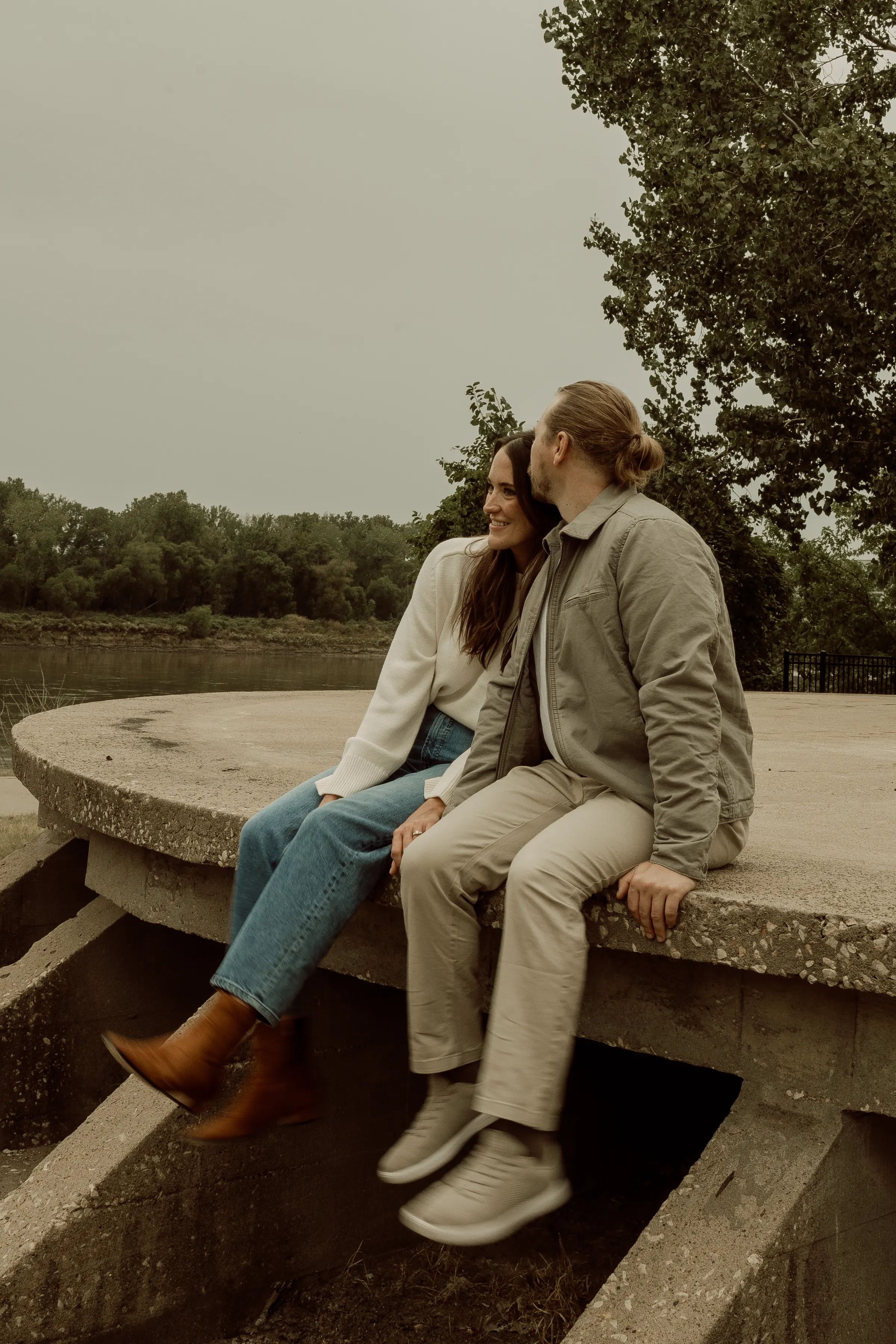 Rachel and Aaron engagement photo 5 of 5 at Clinton Lake, Kansas, May 2025